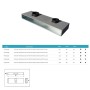 Plenum Tecnosystemi Isolato ingressi post/lat per diffusore lineare 4 feritoie L.1500 PWD300188