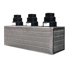 Plenum aria condizionata per condizionatore canalizzato coibentato a 3 zone