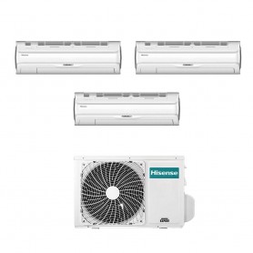 Climatizzatore Silentium Pro Hisense trial split 9000+9000+9000 btu inverter con wifi 3AMW72U4RJC in A++