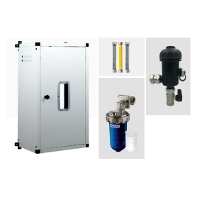 Kit completo per installazione scaldabagno universale con copriscaldino