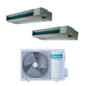 Condizionatore canalizzato dual split Hisense con inverter 18000+18000 Btu 5AMW105U4RQC A++ in R32