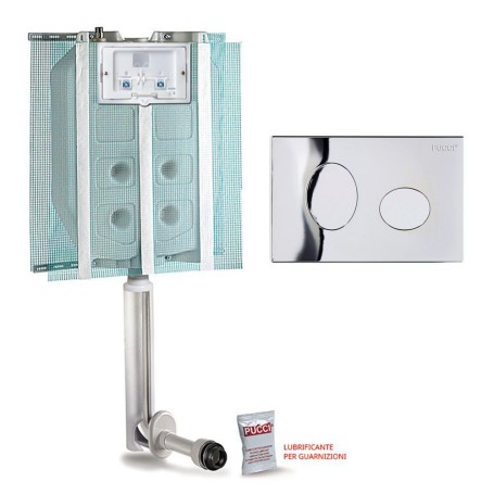 Cassetta di scarico da incasso Pucci ECO 9 l - 4 l con placca 80130569