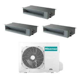 Climatizzatore canalizzato con inverter Hisense trial split 9000+9000+9000 btu ADT26UX4RBL8 A++ 3AMW52U4RJC in R32