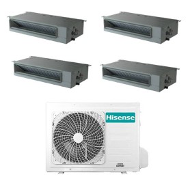 Climatizzatore canalizzato con inverter Hisense quadri split 9000+9000+9000+12000 btu A++ 4AMW81U4RJC in R32