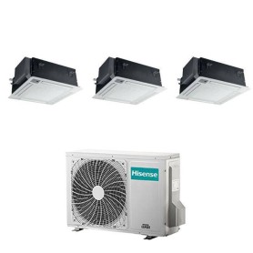 Condizionatore con inverter a cassetta 4 Vie Hisense trial split 9000+12000+18000 Btu in A++ con R32 4AMW81U4RJC