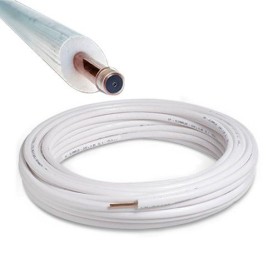 Tubo rame rivestito condizionamento rotolo da 20 mt 5/8 isolato spessore 1mm