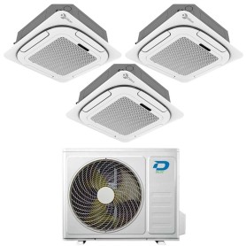 Condizionatore a cassetta 4 vie trial split 9000+9000+9000 Btu Diloc Over A++ D.OVER321 inverter R32