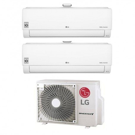 Climatizzatore Atmosfera LG Dualcool dual split da 9000+9000 btu inverter con wifi in R32 A+++ MU2R15