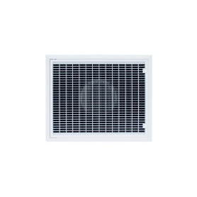 Tecnosystemi Griglia di ripresa apribile in plastica ABS bianca con filtro estraibile e plenum integrato per controsoffitto