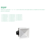 Tecnosystemi DQAP diffusore quadrato quattro vie in alluminio verniciato bianco completo di serranda e plenum ribassato