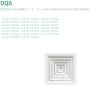 Tecnosystemi DQA diffusore per condizionatore quadrato quattro vie in alluminio verniciato bianco