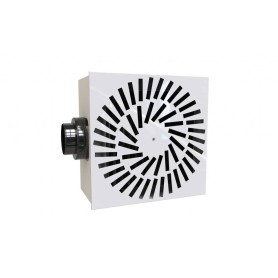 Tecnosystemi diffusore quadrato per condizionatore elicoidale a getti regolabili completo di serranda e plenum ribassato