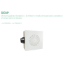 Tecnosystemi DEAP diffusore quadrato elicoidale 24/36 feritoie in metallo verniciato bianco completo di serranda e plenum