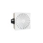 Tecnosystemi DEB diffusore quadrato elicoidale 24 feritoie in metallo verniciato bianco completo di serranda e plenum ribassato