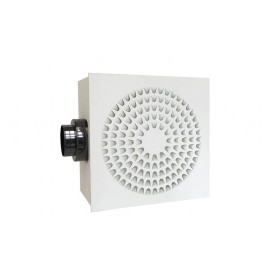Tecnosystemi Diffusore per condizionatore radiale in metallo verniciato bianco completo di serranda e plenum ribassato