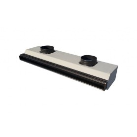 Tecnosystemi Diffusore lineare con serranda a singola feritoia con deflettore, senza cornice, a scomparsa completo di plenum