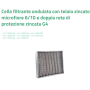 Tecnosystemi Cella filtrante ondulata con telaio zincato microfiore 6/10 e doppia rete di protezione zincata G4