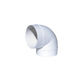 Tecnosystemi Curva a 90 gradi per l'aspirazione e la ventilazione in plastica PVC