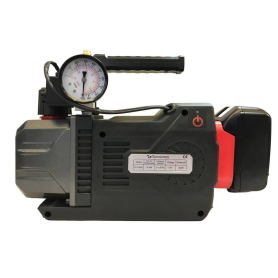 Tecnosystemi Pompa del vuoto pompa del vuoto bistadio con con batteria ricaricabile e vacuometro in valigetta per condizionatori