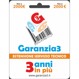 Estensione garanzia 3 anni GR3V 2000 a domicilio