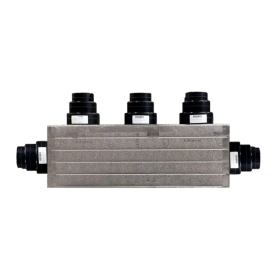 Plenum in poliuretano espanso a 5 uscite con 5 attacchi conici da 100, 127 e 150 mm