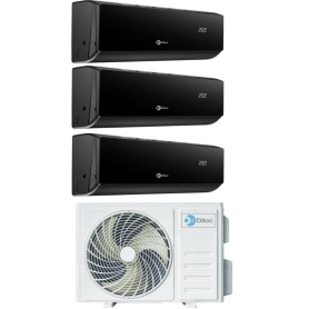 Climatizzatore Inverter Diloc Over Black trial split 9000+9000+12000 Btu D.Over321 R 32 A+++ Wi-fi Integrato