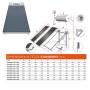 Pannello solare termico Over Solar 300 lt circolazione naturale da 4.56 mq per Tetto Piano e a Falde