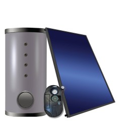 Pannello solare termico Over Solar 200 lt circolazione forzata da 2.64 mq per Tetto Piano e a Falde