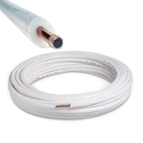 Tubo rame rivestito condizionamento rotolo da 30 mt 3/8 isolato spessore 1mm