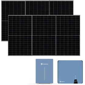 Impianto Kit fotovoltaico Solplanet con Inverter da 5 kw completo di batteria di accumulo e 12 Pannelli fotovoltaici Ja Solar