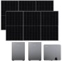 Impianto Kit fotovoltaico 6kw Midea Inverter ibrido 6 kw completo di 2 batterie di accumulo e 15 Pannelli fotovoltaici Ja Solar