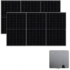 Impianto Kit fotovoltaico Midea con Inverter Ibrido da 6 kw e 12 Pannelli fotovoltaici Ja Solar da 520w