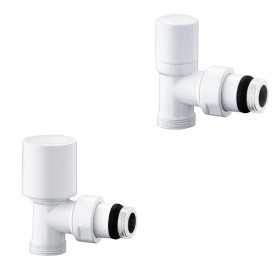 Valvola e Detentore bianco ICMA 1/2" x 1/2" Per Termoarredo