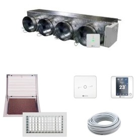 Kit Plenum completo Airzone Easyzone 4 zone con serrande motorizzate wifi, centralina e interfaccia