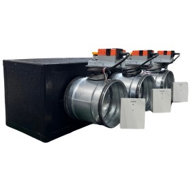 Plenum canalizzato con serrande motorizzate wifi a 3 zone, centralina e interfaccia Siemens