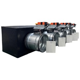 Plenum canalizzato con serrande motorizzate wifi a 5 zone, centralina e interfaccia Siemens