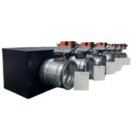 Plenum canalizzato con serrande motorizzate wifi a 7 zone, centralina e interfaccia Siemens