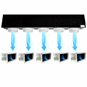 Plenum canalizzato in poliuretano espanso a 5 zone completo di plenum bocchetta