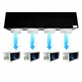 Kit Plenum canalizzato in poliuretano espanso a 4 zone completo di plenum bocchetta