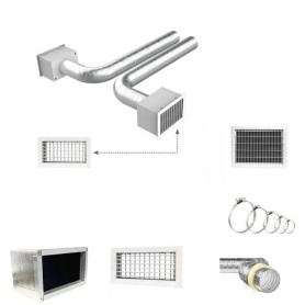 Kit rapido di completamento per plenum a 2 zone con attacchi Ø 150/160