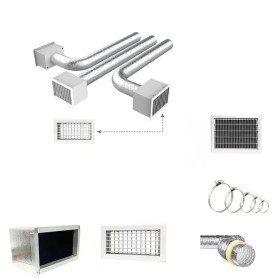 Kit rapido di completamento per plenum a 3 zone con attacchi Ø 150/160