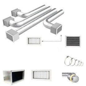 Kit rapido di completamento per plenum a 4 zone con attacchi Ø 150/160