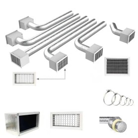 Kit rapido di completamento per plenum a 6 zone con attacchi Ø 150/160