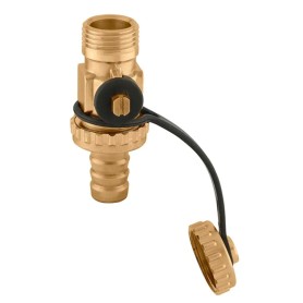 Caleffi rubinetto di scarico caldaia con portagomma e tappo 1/2” 538400