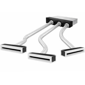 Kit Plenum Coibentato a 3 Zone per Condizionatore Canalizzato completo di Plenum Feritoia a scomparsa