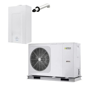 Sistema Ibrido Beretta con caldaia a condensazione Ciao X 25 da 25 kW e pompa di calore Hydro Unit M da 12 kW A+++ R32