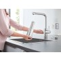Miscelatore Grohe Blue Home Wifi per lavello con doccetta estraibile e sistema filtrante acqua 31539000