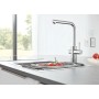Miscelatore Grohe Blue Home Wifi per lavello con doccetta estraibile e sistema filtrante acqua 31539000