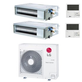 Climatizzatore canalizzato con inverter LG dual split 18000+18000 btu A++ MU4R27 R32