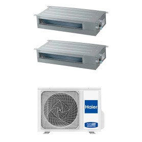 Climatizzatore Haier Canalizzabile Slim Bassa Prevalenza dual split 9000+9000 Btu inverter R32 A+++ 2U40S2SM1FA